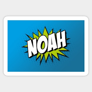 Personalised 'Noah' Kapow Wow Cartoon Comic Style Design Sticker